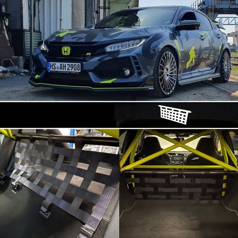 Clubsport Set V1 - Strebe mit Netz für Honda Civic Type R FK8